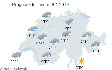 Wetterprognosen f�r heute